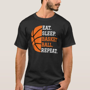 Basketball Player Boy Eat Sleep Basketball Repeat T-Shirt