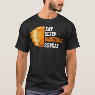 Basketball Player Boy Eat Sleep Basketball Repeat T-Shirt