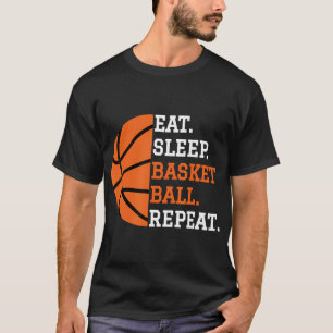 Basketball Player Boy Eat Sleep Basketball Repeat T-Shirt