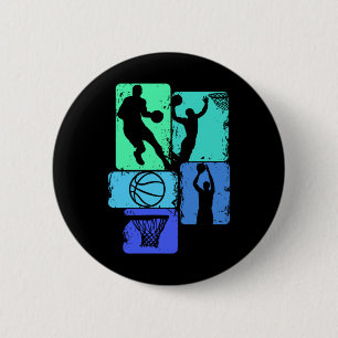 Basketball Player Boys Kids Men (2)  6 Cm Round Badge