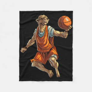 Basketball Player Camel  Fleece Blanket