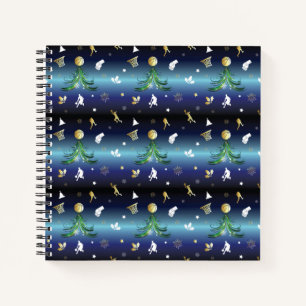 Basketball Player Christmas Tree Notebook