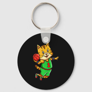 Basketball Player Coach Bball Hoop Design Key Ring
