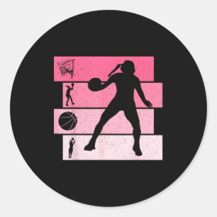 Basketball Player Coach Fan Basket Classic Round Sticker