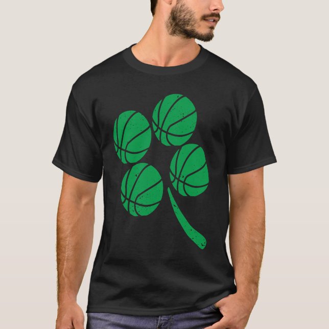 Basketball Player Coach Shamrock St Patricks Day I T-Shirt (Front)
