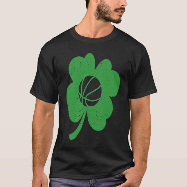 Basketball Player Coach Shamrock St Patricks Day I T-Shirt (Front)
