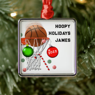 Basketball Player Collectable Metal Ornament