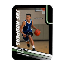 Basketball Player Custom Black Green Photo Magnet