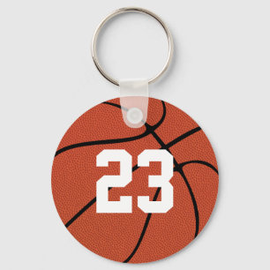 Basketball Player Custom Jersey Number or Letters Key Ring
