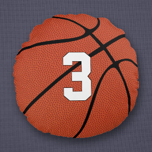 Basketball Player Custom Jersey Number Sports Round Cushion