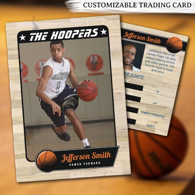 Basketball Player customisable Trading Card  (A stylish way to build a unique basketball card collection)
