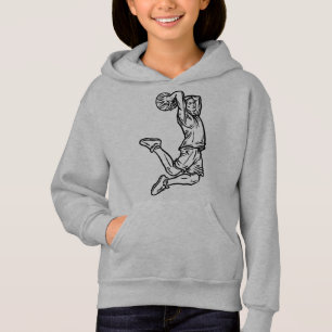 Basketball Player Doing Slam Dunk Dark Design