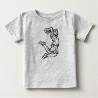 Basketball Player Doing Slam Dunk Dark Design
