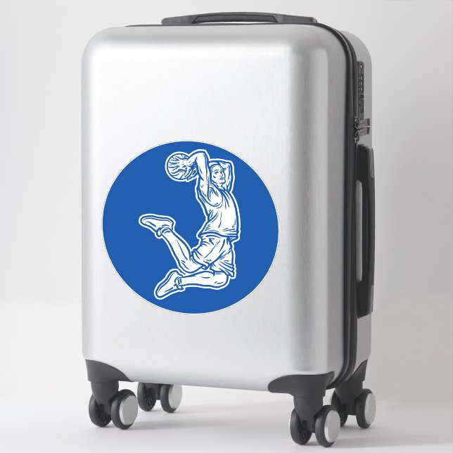Basketball Player Doing Slam Dunk Light Design (Suitcase)
