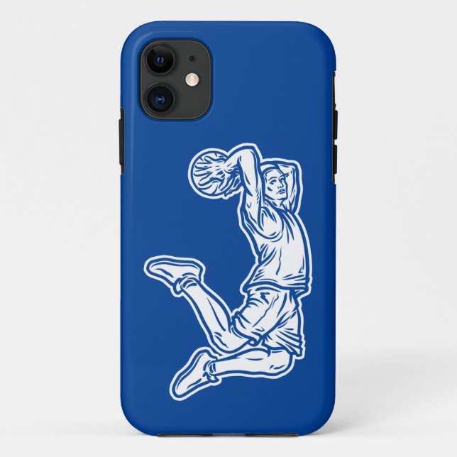 Basketball Player Doing Slam Dunk Light Design Case-Mate iPhone Case (Back)