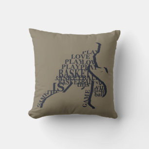 Basketball player dribbling cushion