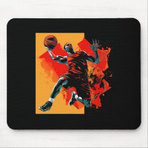 Basketball Player Dunking Basket Mouse Pad