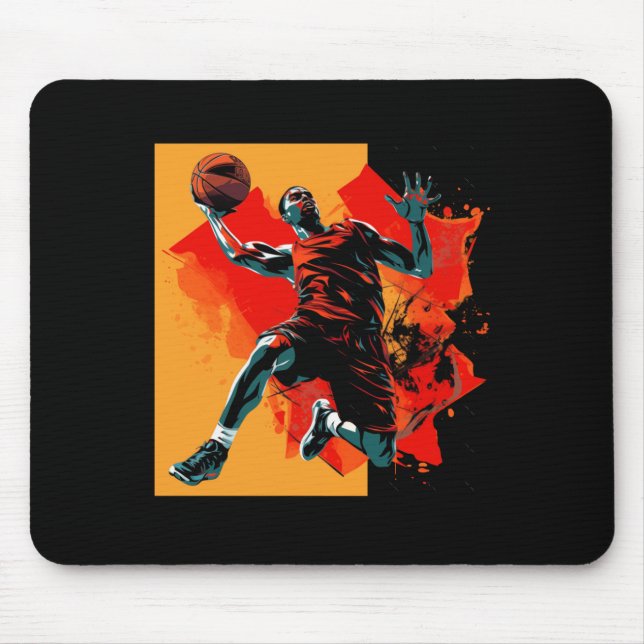 Basketball Player Dunking Basket  Mouse Pad (Front)