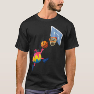Basketball Player Easter Egg Funny Sports Boys Kid T-Shirt
