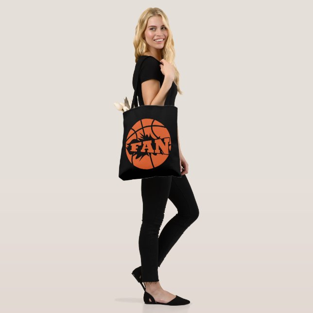 Basketball player fan orange ball tote bag (On Model)