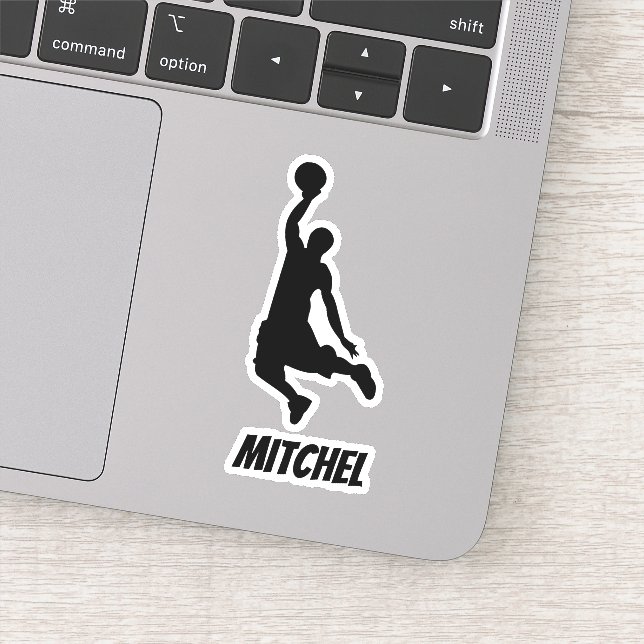 Basketball Player First Name with Black Text (Detail)