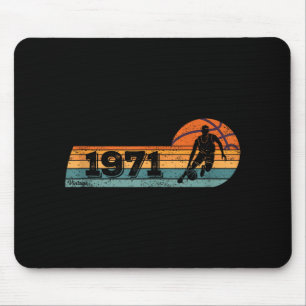 Basketball-player Game Vintage Born 1971 Birthday Mouse Pad