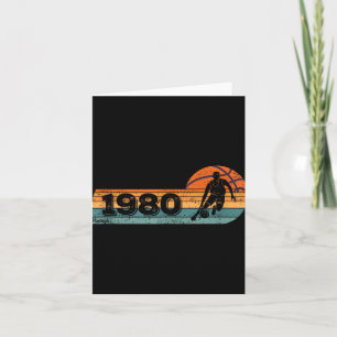 Basketball-player Game Vintage Born 1980 Birthday Card