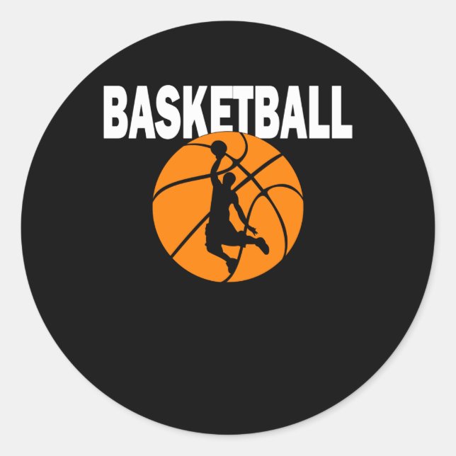 Basketball Player Gift Classic Round Sticker (Front)