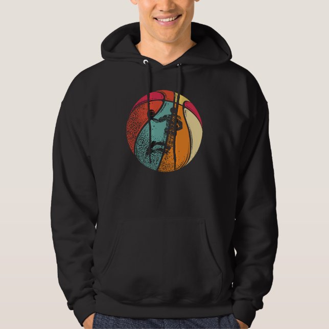 Basketball Player Gift Idea | Retro Hoodie (Front)