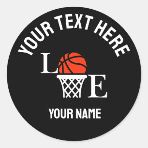 Basketball Player Girl, Basketball Girl Birthday Classic Round Sticker