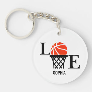 Basketball Player Girl, Basketball Girl Birthday Key Ring