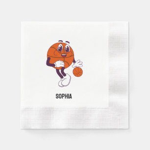 Basketball Player Girl, Basketball Girl  Birthday Napkin
