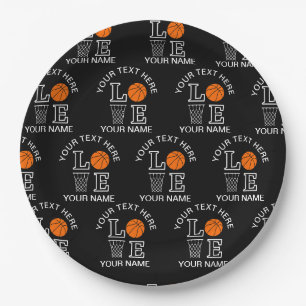 Basketball Player Girl, Basketball Girl  Birthday Paper Plate