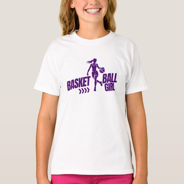 Basketball Player Girl, Birthday Gift, Team        T-Shirt (Front)