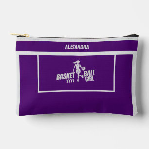 Basketball Player Girl, Team, Birthday Gift   Accessory Pouch