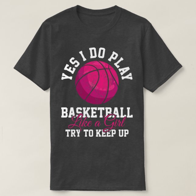Basketball Player Girls T-Shirt (Design Front)