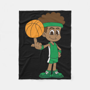 Basketball Player Has Basketball Turned On Finger Fleece Blanket