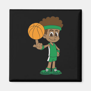 Basketball Player Has Basketball Turned On Finger  Magnet