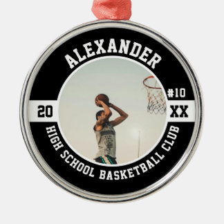 Basketball Player High School Team Senior Night Metal Ornament