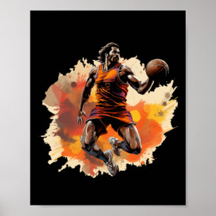 Basketball Player In Art Design 1  Poster