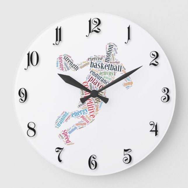 Basketball player large clock (Front)