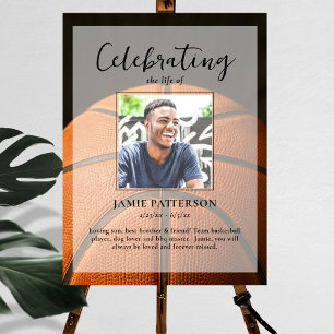 Basketball Player Life Celebration Photo Funeral Poster