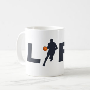 basketball player life coffee mug