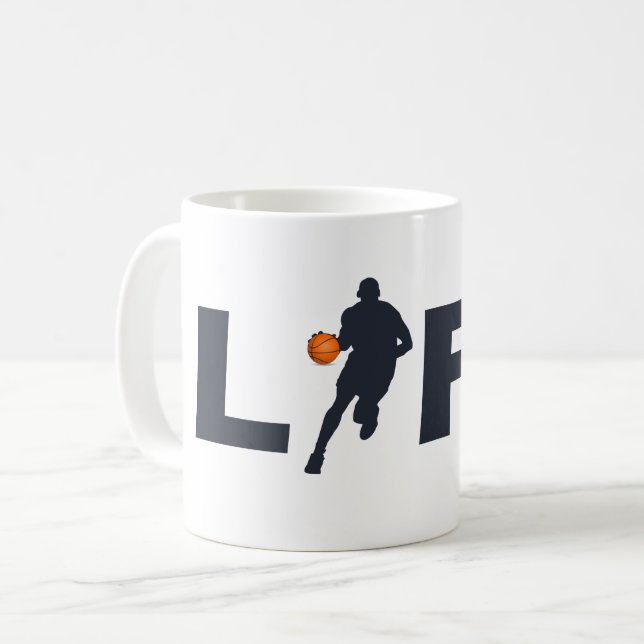 basketball player life coffee mug (Front Left)