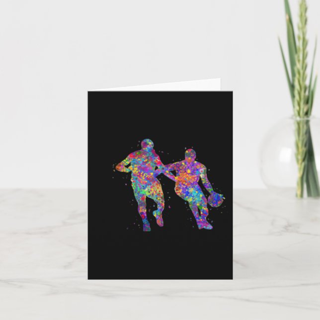 Basketball Player Man Chiffon Top  Card (Front)