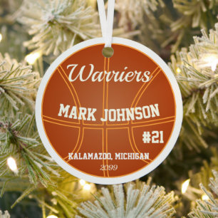 Basketball Player Men's Christmas Ornament