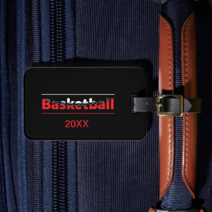 Basketball Player - Minimalist Geometric Arch Luggage Tag