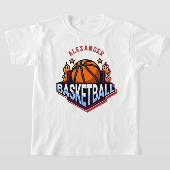 Basketball Player Personalise T-Shirt (Laydown)