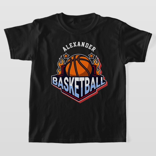 Basketball Player Personalise T-Shirt (Laydown)