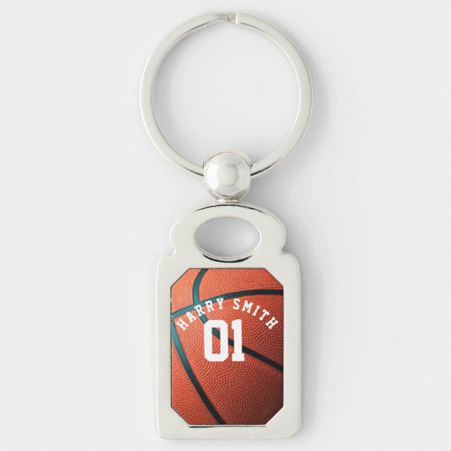 BASKETBALL PLAYER PERSONALISED Name KEYCHAIN (Front)
